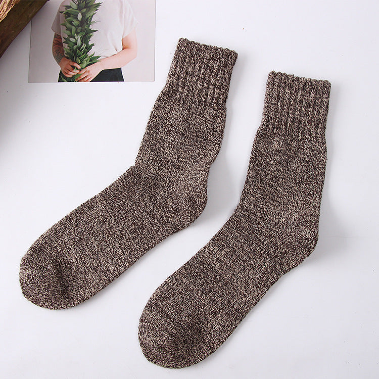 Warme Wollsocken für Damen und Herren – Atmungsaktive, Feuchtigkeitsregulierende Socken im Set mit Klassischer Rippstruktur 7