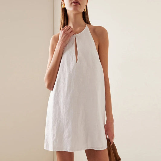 Carina | Luftiges Sommerkleid Damen mit Neckholder-Ausschnitt