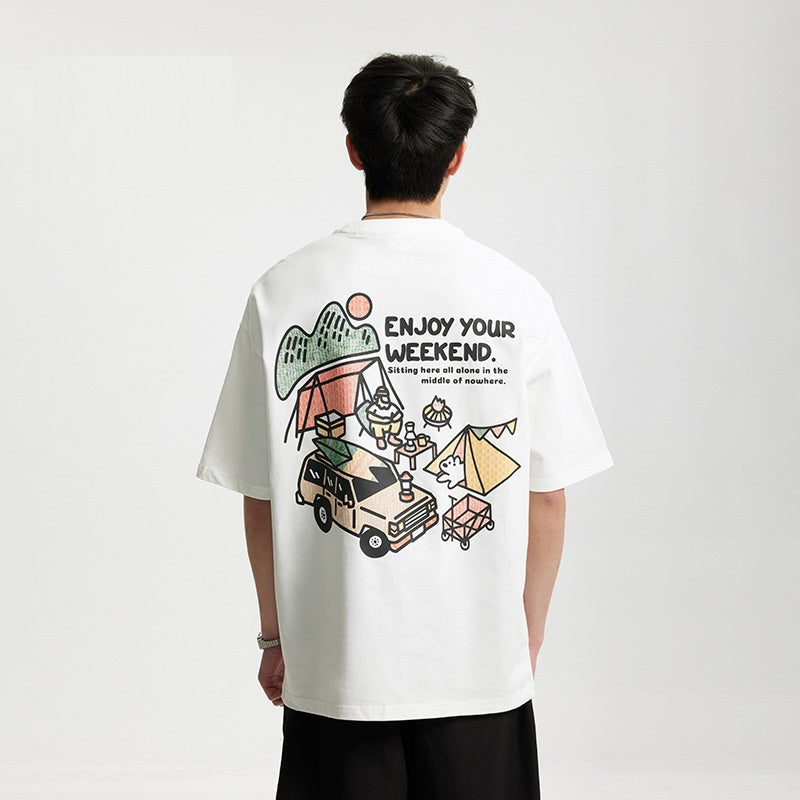 Yvo | Trendig Camping T-Shirt für Männer