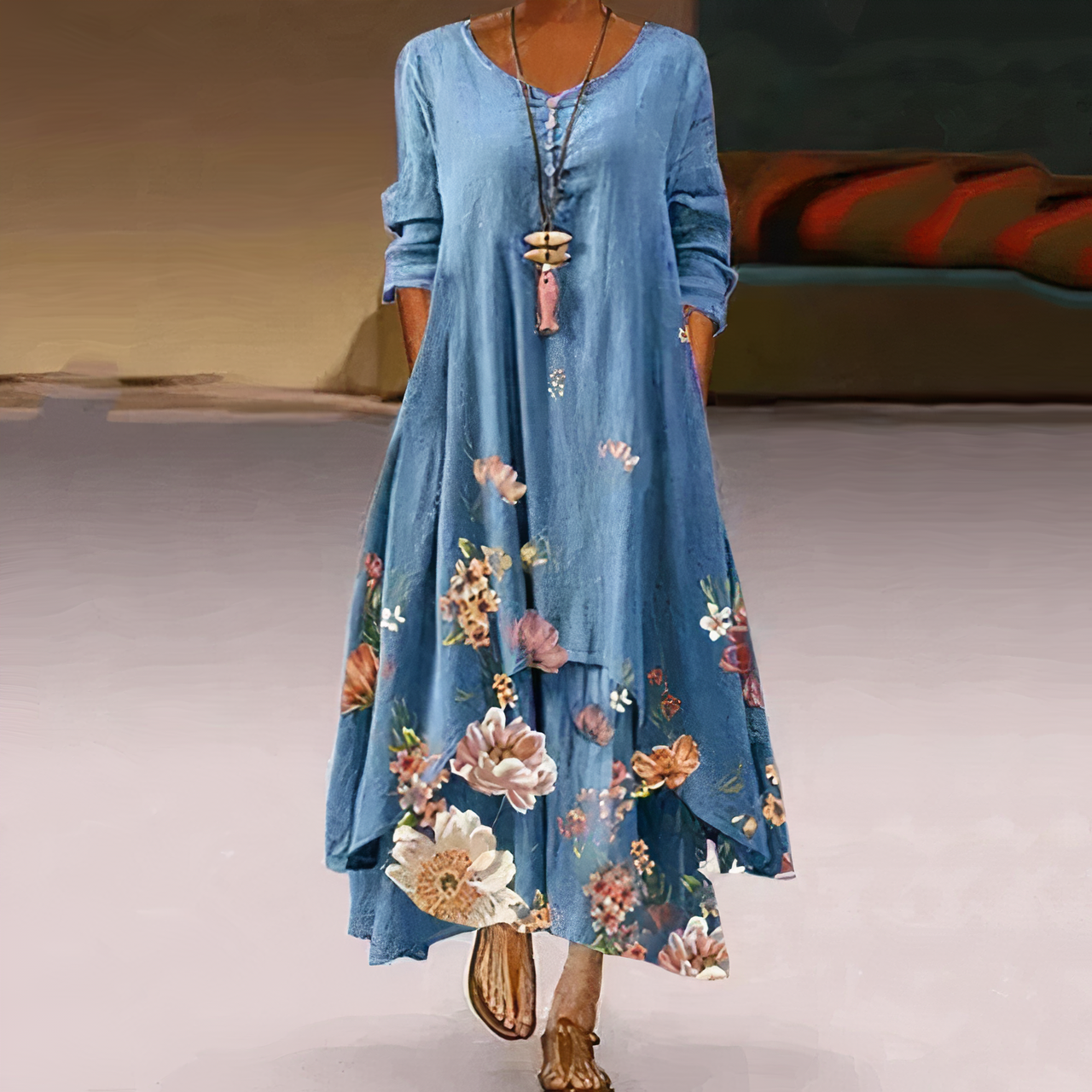 Erica | Floral Maxi Dress for Women - Long Elegant Summer Dresses