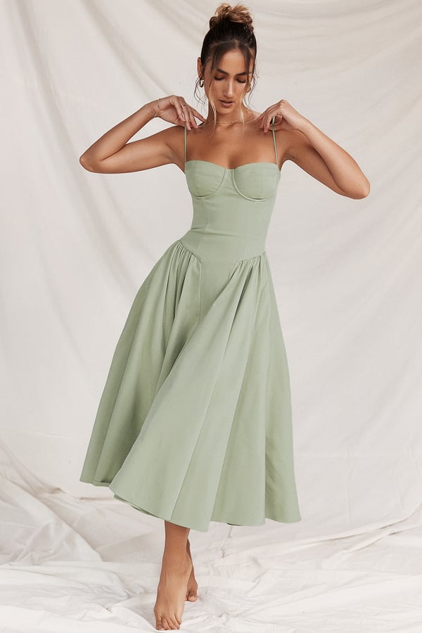 Siska | Trendy Sleeveless Midi Dress for Women