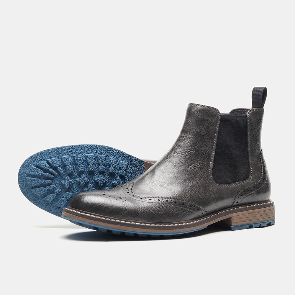 Leder-Chelsea-Stiefel für Herren