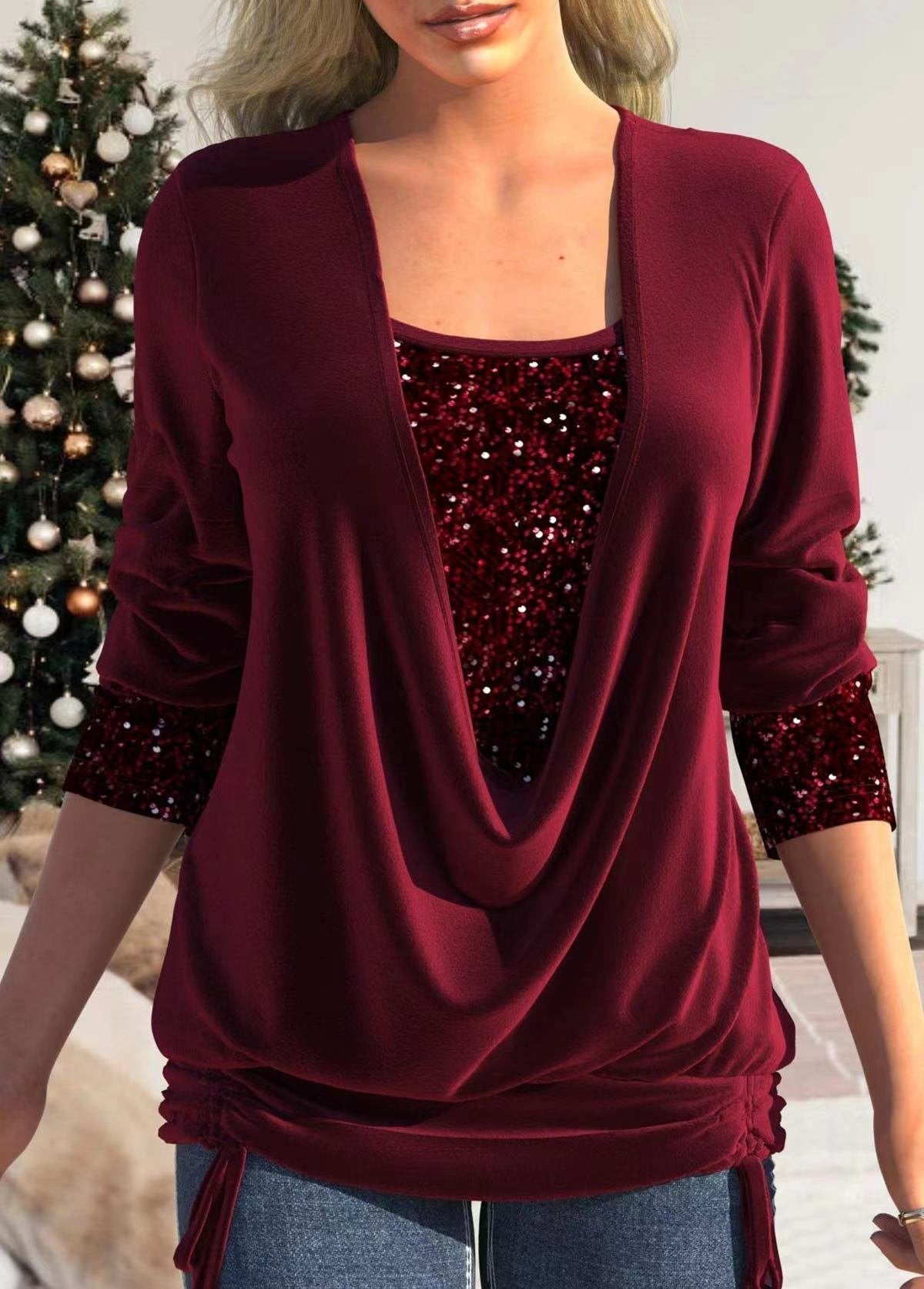 Variant image for Beatrix | Elegante Bluse Damen mit Pailletten und Glitzer-1