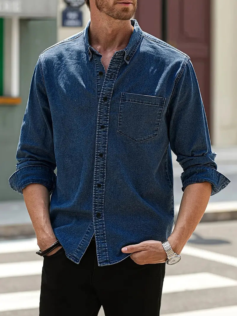 Marius | Stilvolles Herrenhemd aus Denim für lässige Eleganz