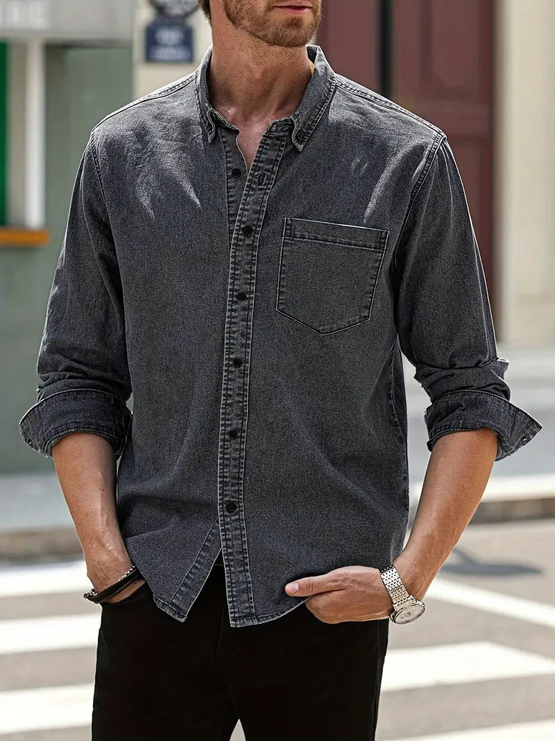 Variant image for Marius | Stilvolles Herrenhemd aus Denim für lässige Eleganz-7