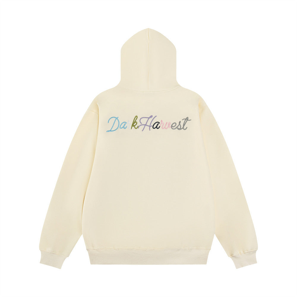 Hoodie mit gesticktem Schmetterlingsaufnäher