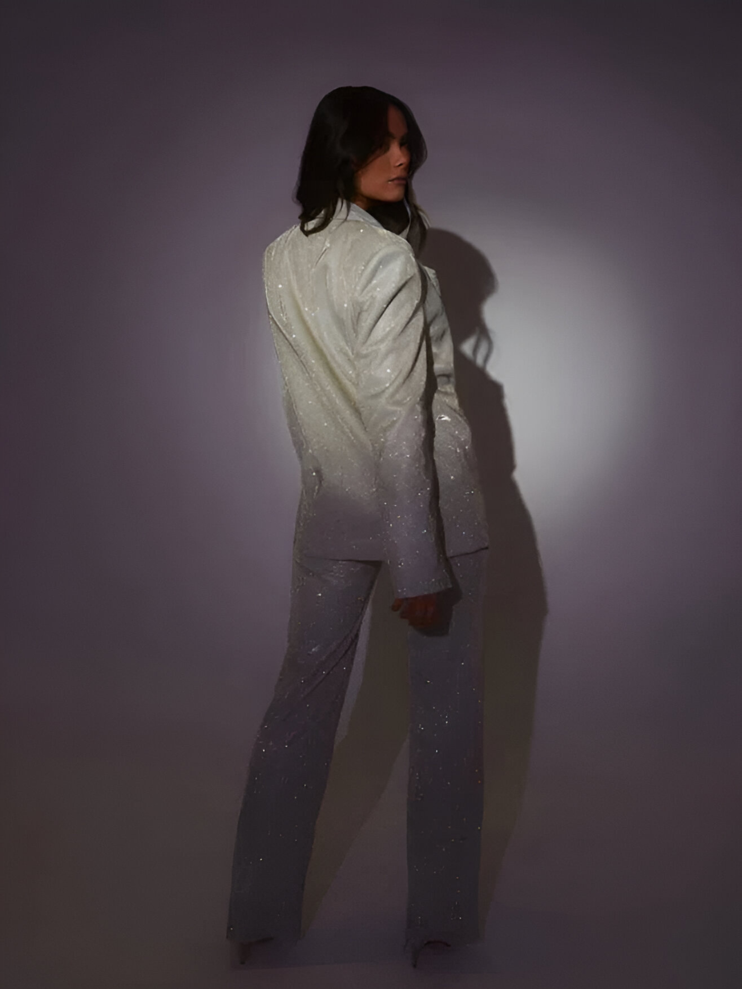 Kylie | Glitzerndes Party-Set für Damen mit Blazer und Hoch Taillierter Hose 6