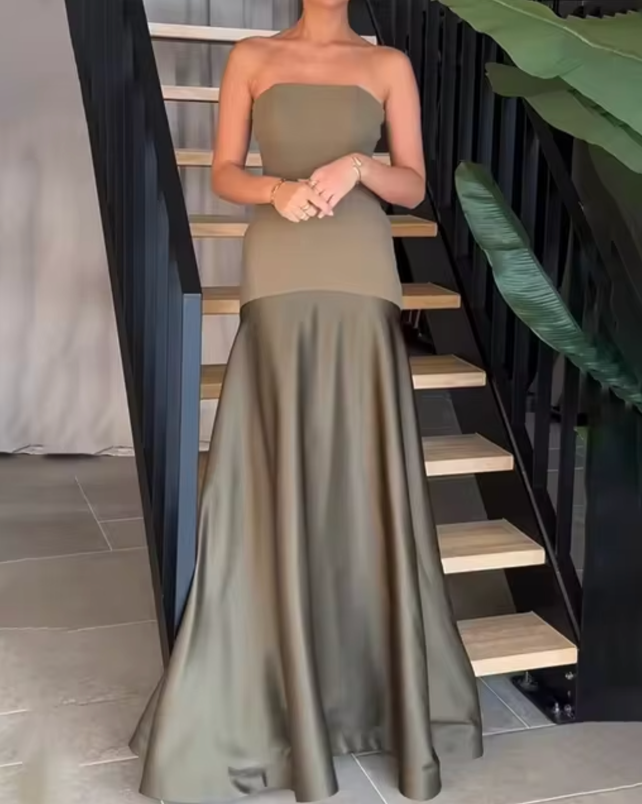 Beatrix | Luxuriöses Maxikleid für Frauen im Patchwork-Design