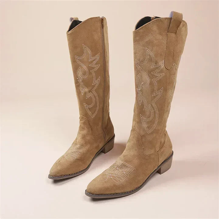 Dam Cowgirl-stövlar med högkvalitativ bearbetning och komfort