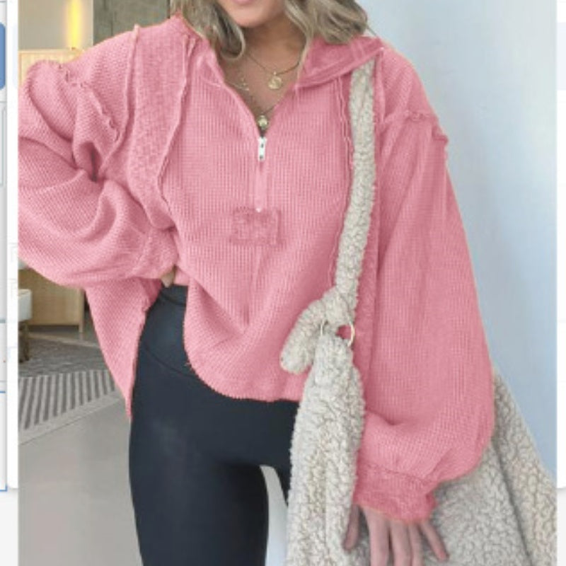 Autumn And Winter Womens Clothing Short Frayed Hem Sweater Women 10