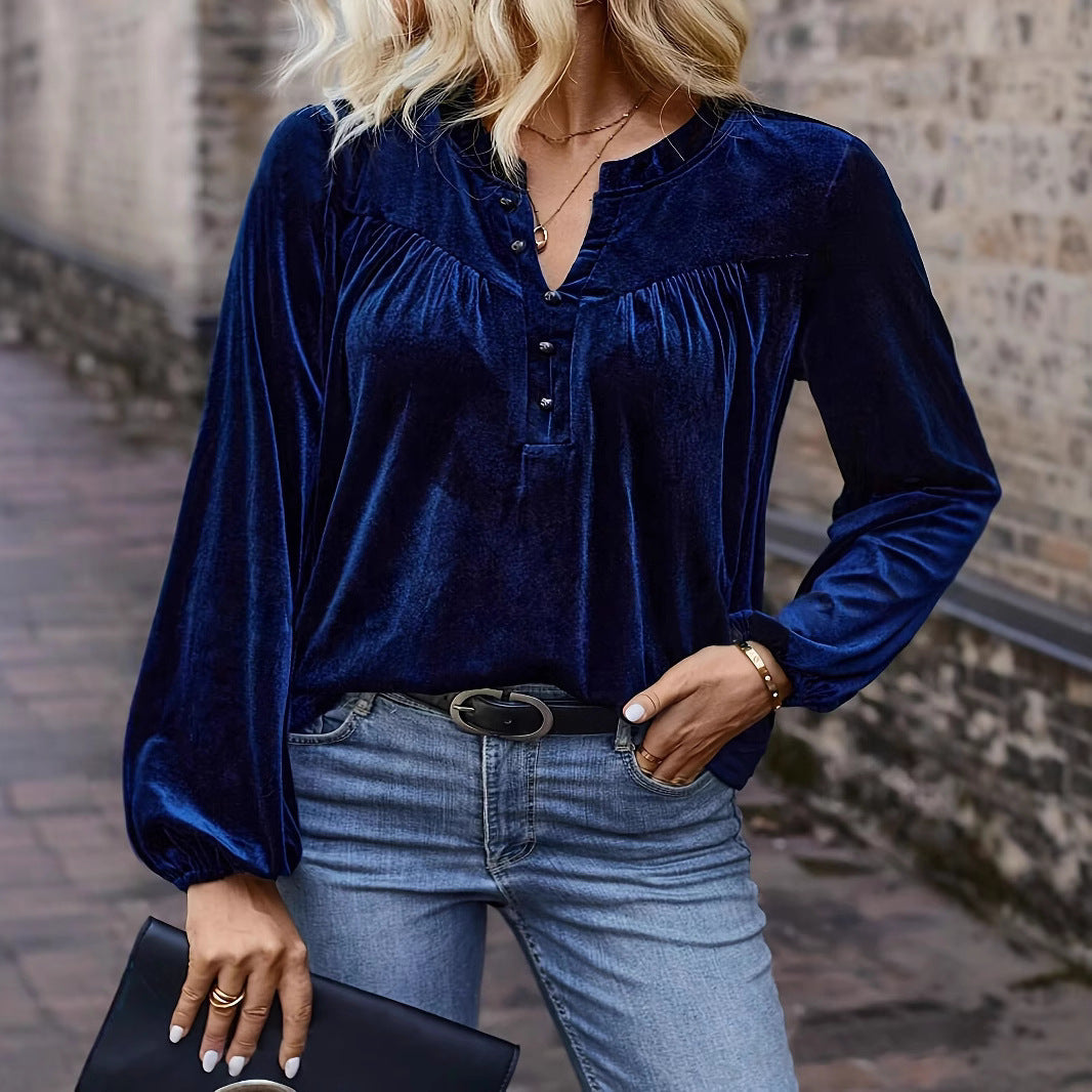 Blusa de terciopelo para mujer