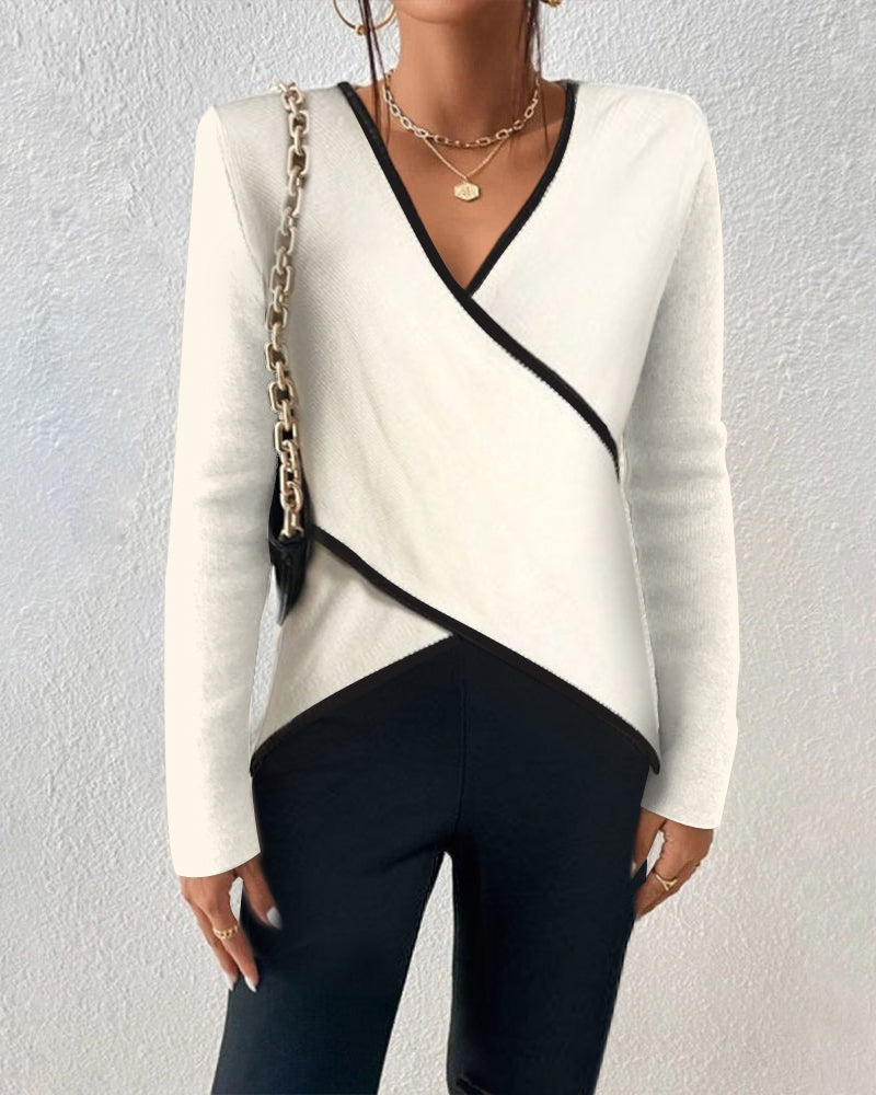 Anna | Eleganter V-Ausschnitt Pullover Damen aus Baumwolle