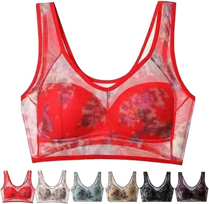 Variant image for Pia-Sophie | Kühl-BH aus Eis-Seide mit Blumenmuster für Damen-13