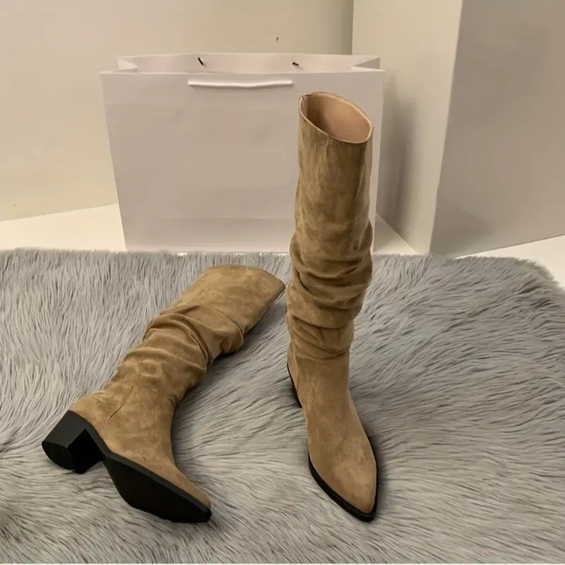 Keana | Robuste Stiefel mit Spitzem Zehen und Dicker Ferse für Damen