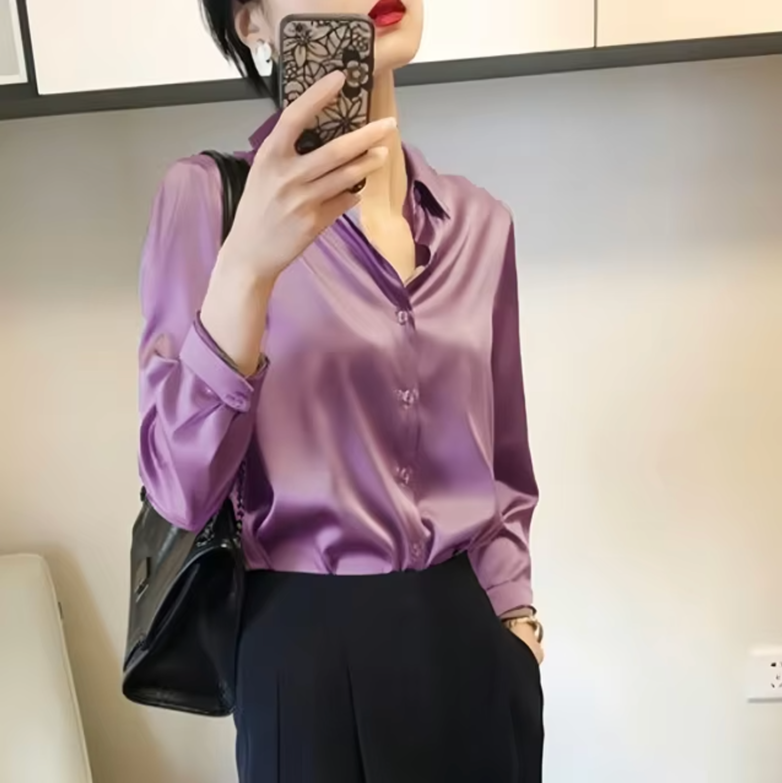 Variant image for Paige | Elegante Bluse Damen aus Satin für Vielseitige Anlässe-43