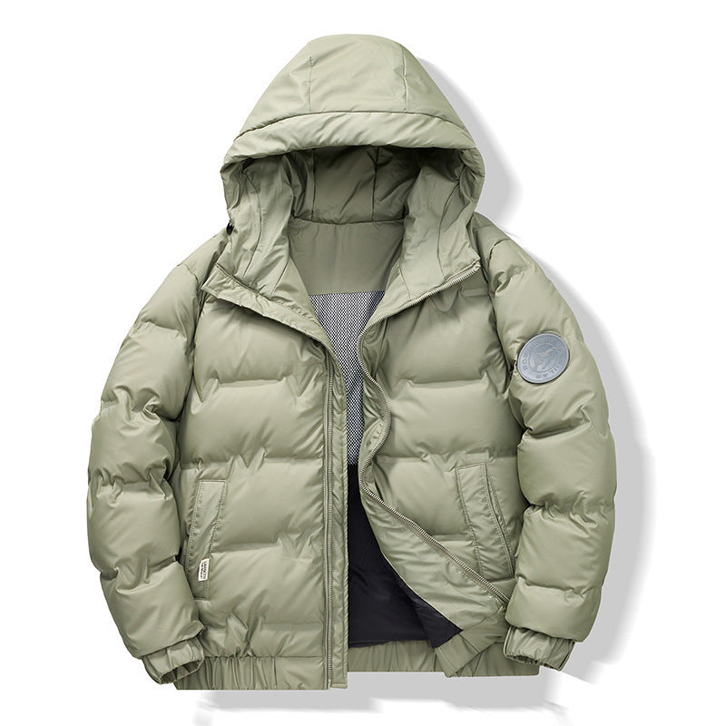 Warme Daunenjacke mit Kapuze 8
