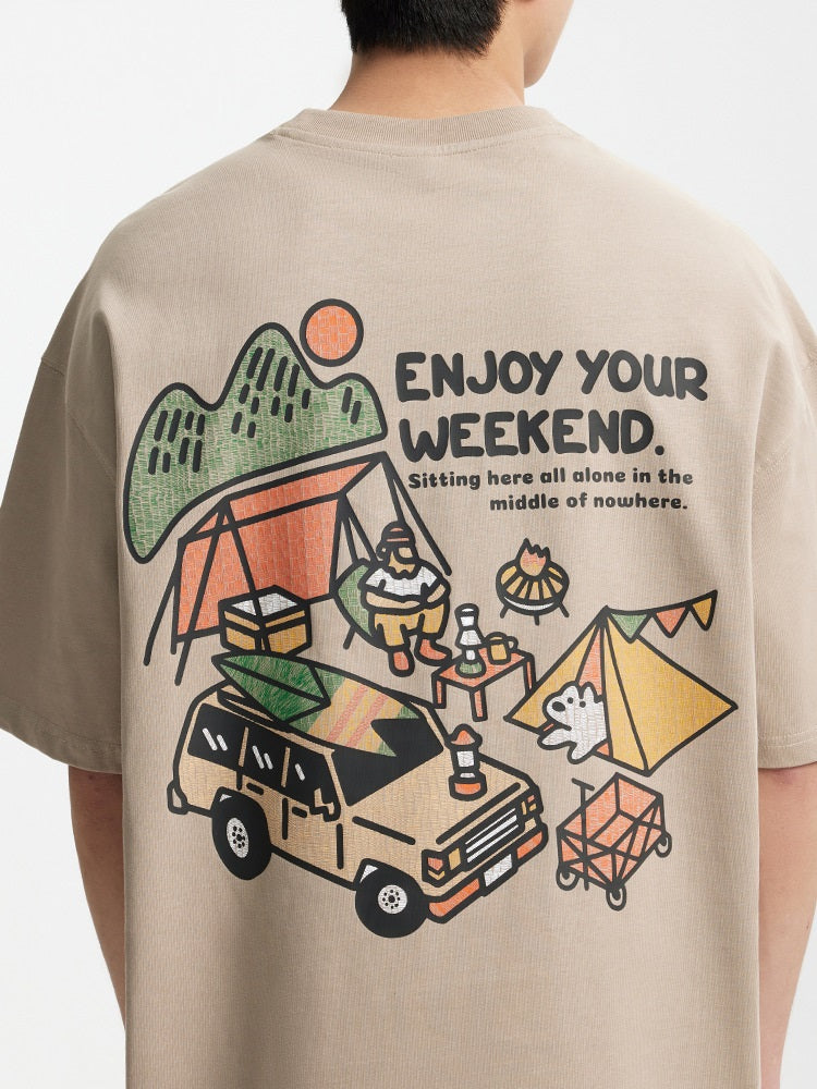 Yvo | Trendig Camping T-Shirt für Männer