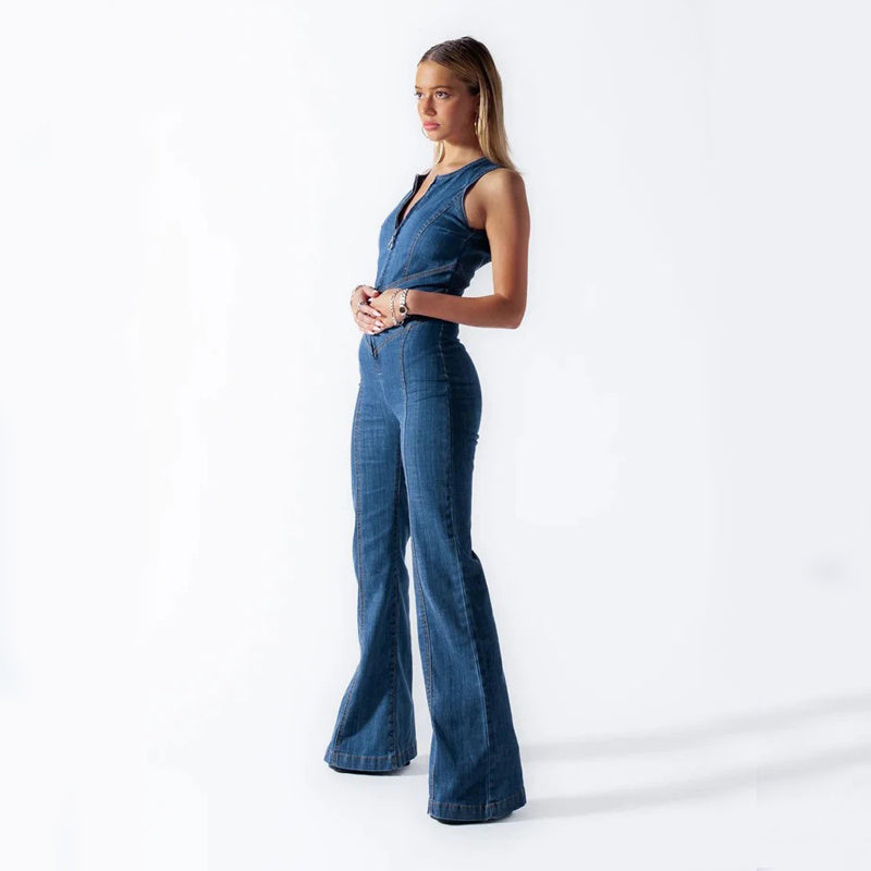 Beatrix Damen Jumpsuit | Stilvoller Denim Overall für Damen mit Herzschnitt 4