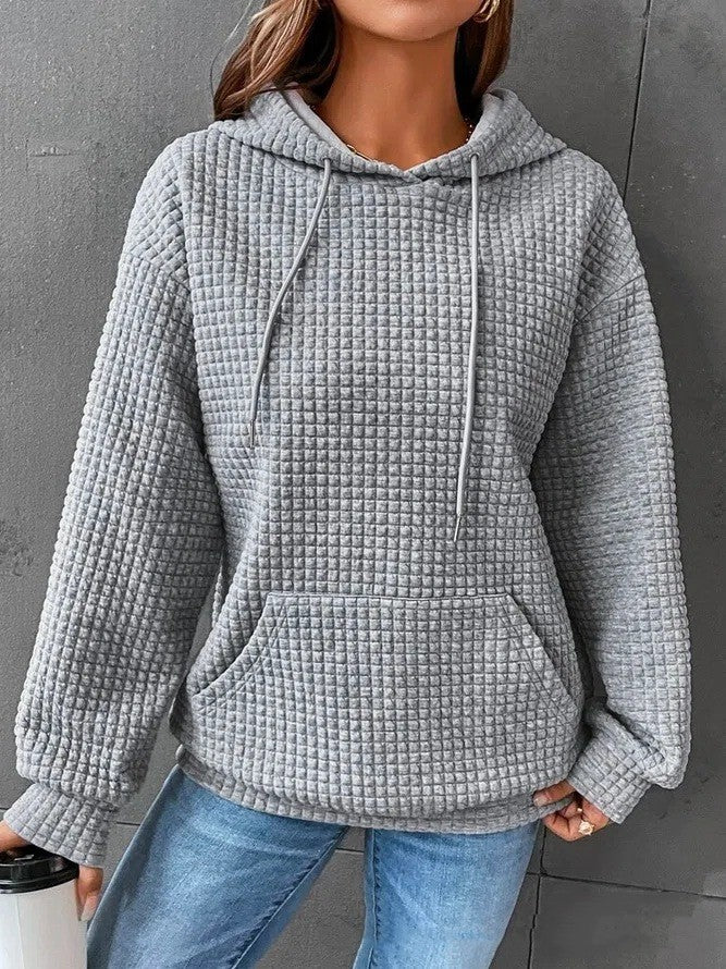 Damen Hoodie mit Kapuze und Kängurutasche 6