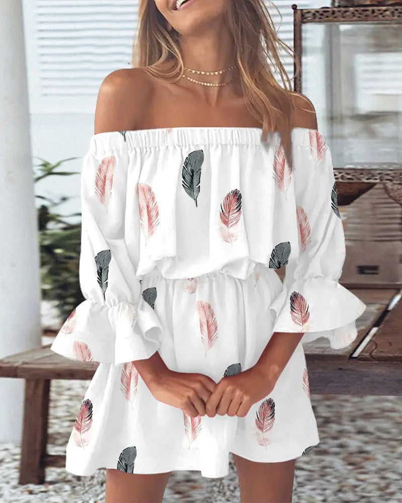 Sophie | Einfaches off-Shoulder-Kleid