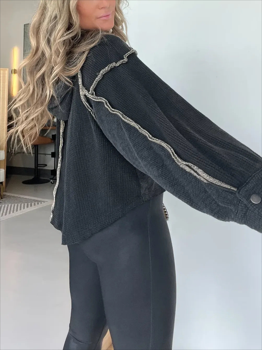 Autumn And Winter Womens Clothing Short Frayed Hem Sweater Women 2