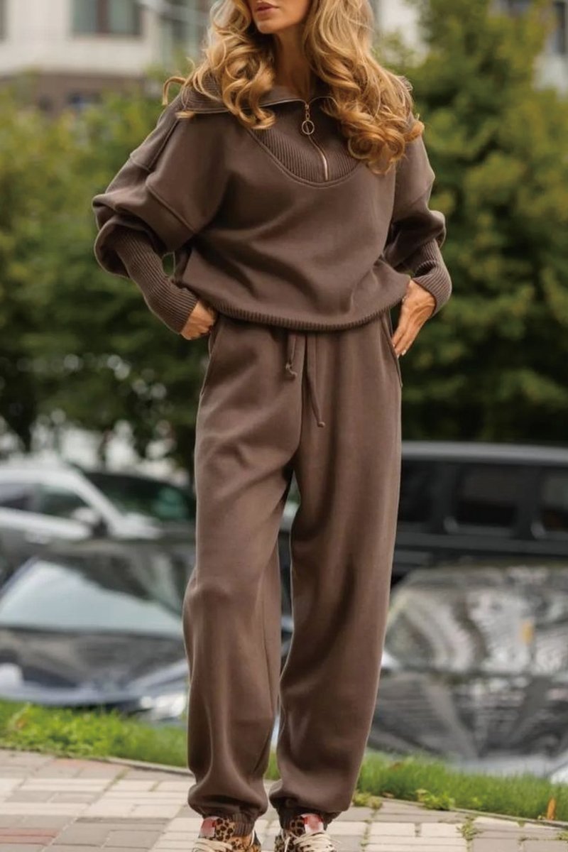 Zweiteiliges Freizeit-Set mit Reißverschluss-Pullover 6