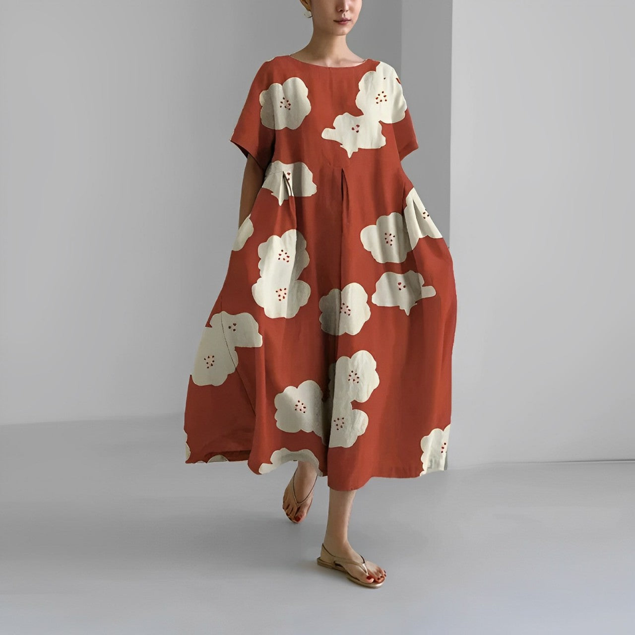 Variant image for Beatrix | Elegantes Bedrucktes Kleid für Damen im Blumendesign-57