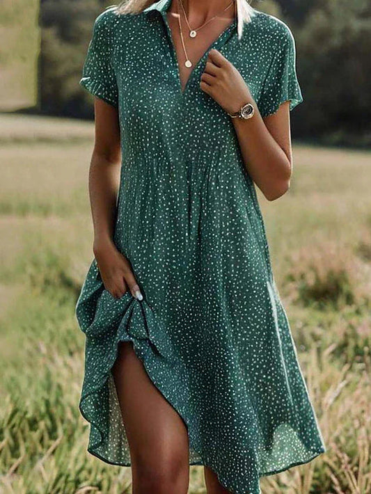 A-Linien Midi Hemdblusenkleid für Damen