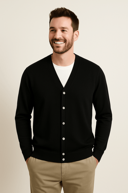 Strickjacke mit V-Ausschnitt
