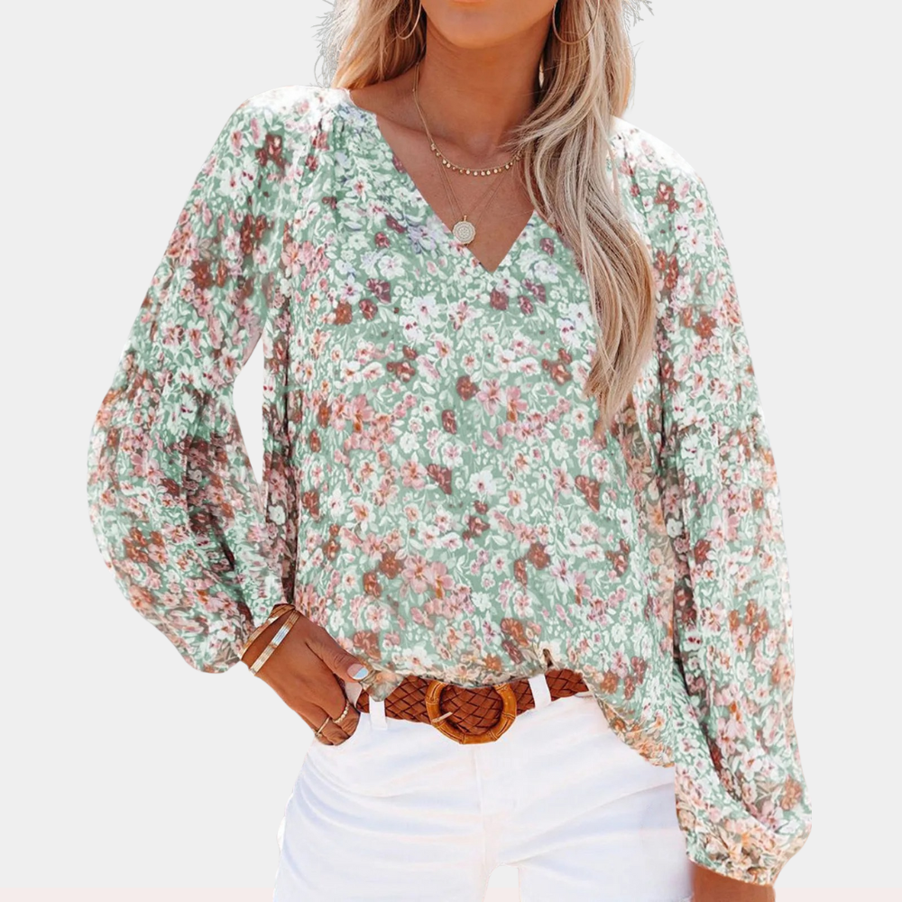 Variant image for Remi | Elegante Bluse Damen mit Langen Ärmeln im Floralen Design-16