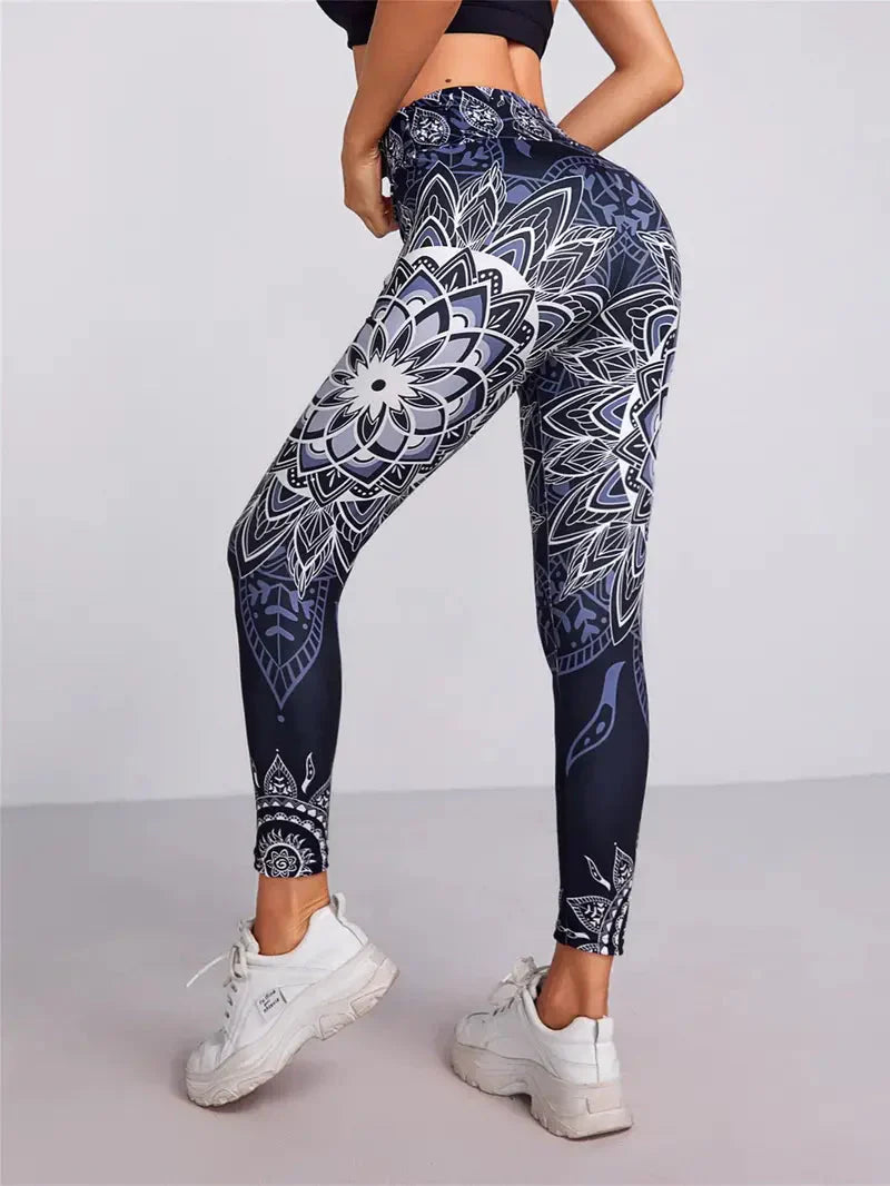 Gins | Sport Leggings mit Blumenmuster für Fitness