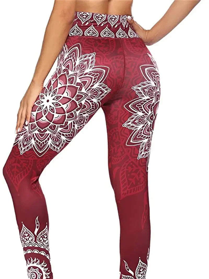Gins | Sport Leggings mit Blumenmuster für Fitness