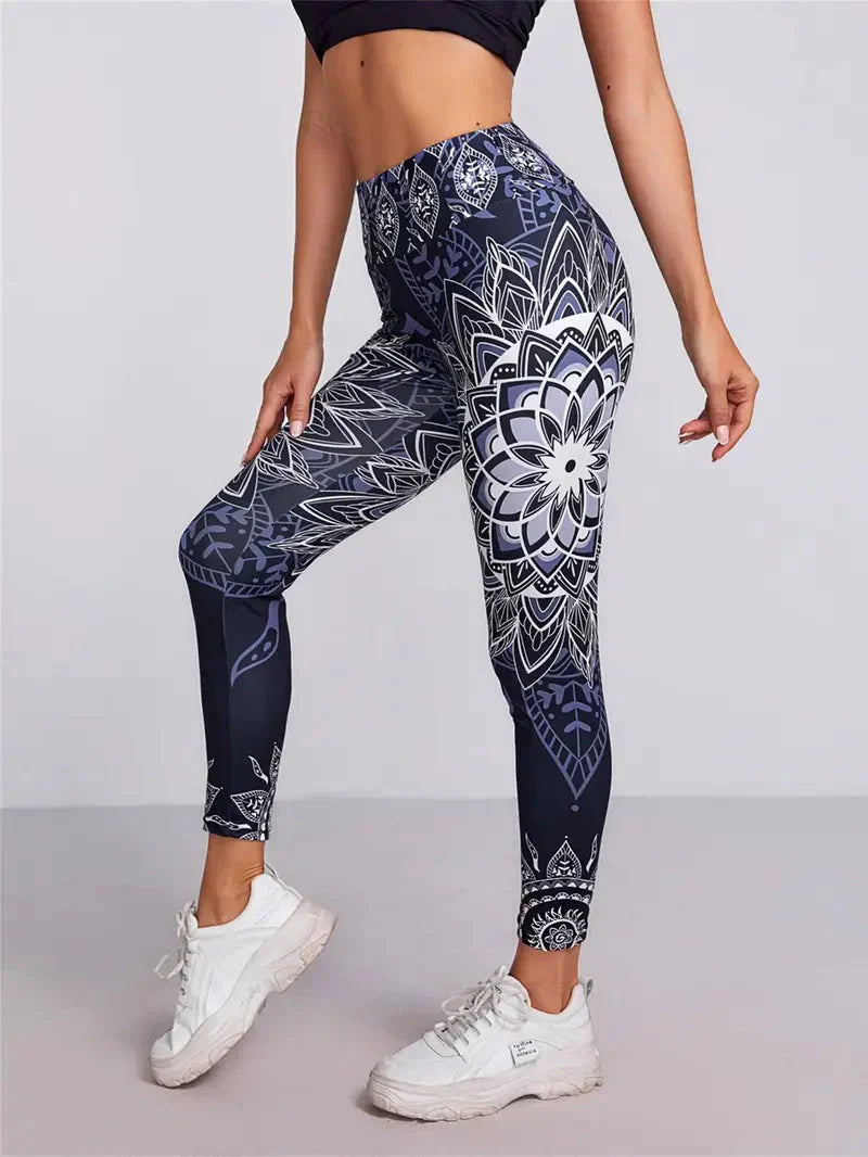 Gins | Sport Leggings mit Blumenmuster für Fitness