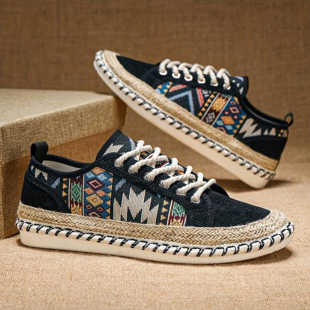 Atmungsaktive Sneaker Damen mit Jute-Mittelsohle