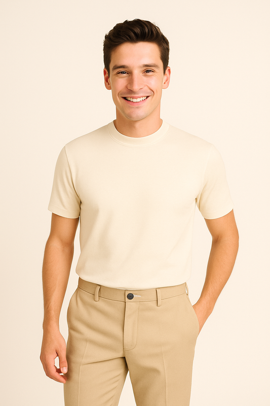 Beige Crewneck Shirt