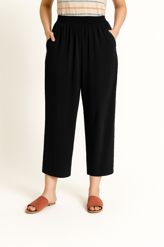 Bequeme Freizeithose mit Elastischem Bund und Seitentaschen
