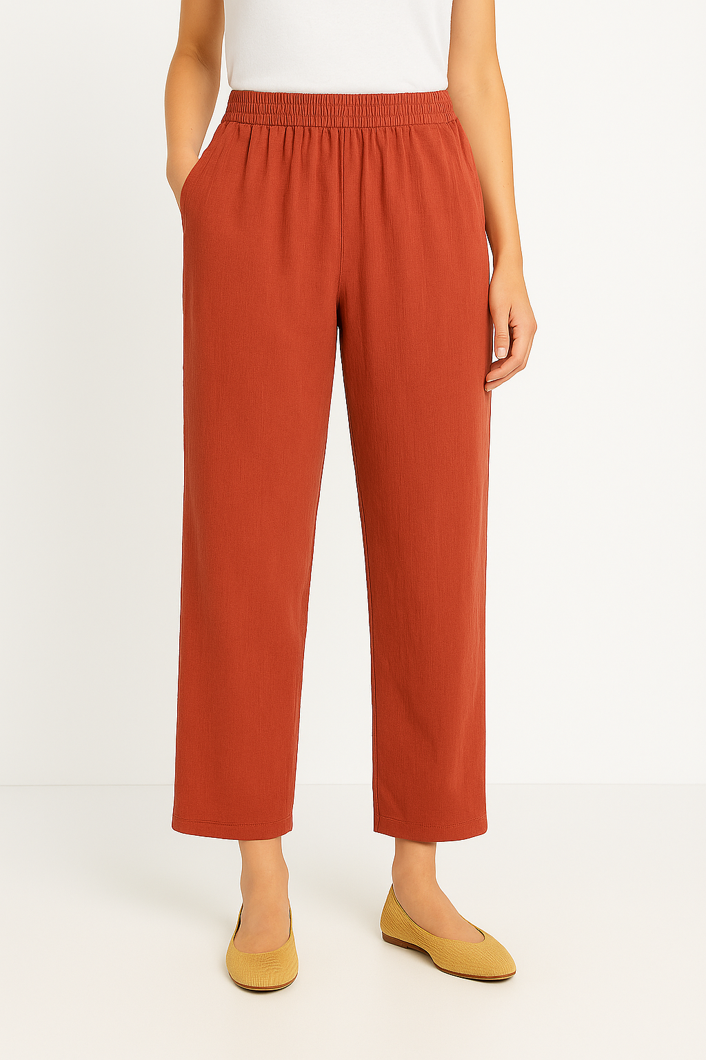 Bequeme Freizeithose mit Elastischem Bund und Seitentaschen