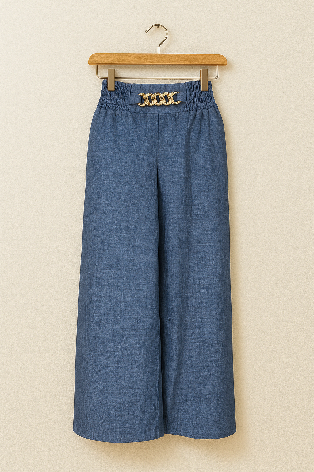 Bequeme Hosen mit Elastischem Bund und Weitem Bein