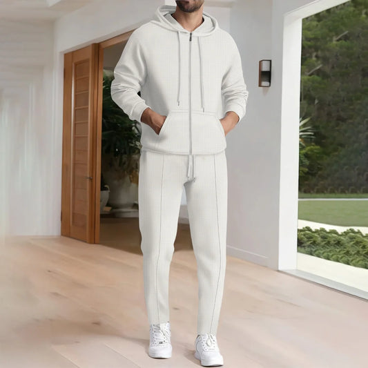 Bequemer Herren Freizeitanzug mit Kapuze