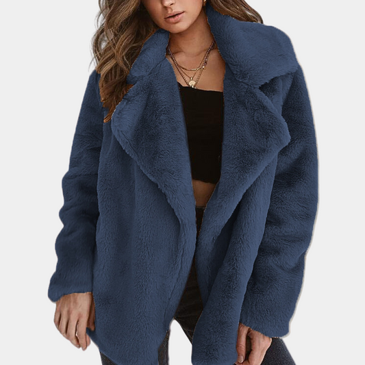 Bequemer Plüsch-Wintermantel für Damen