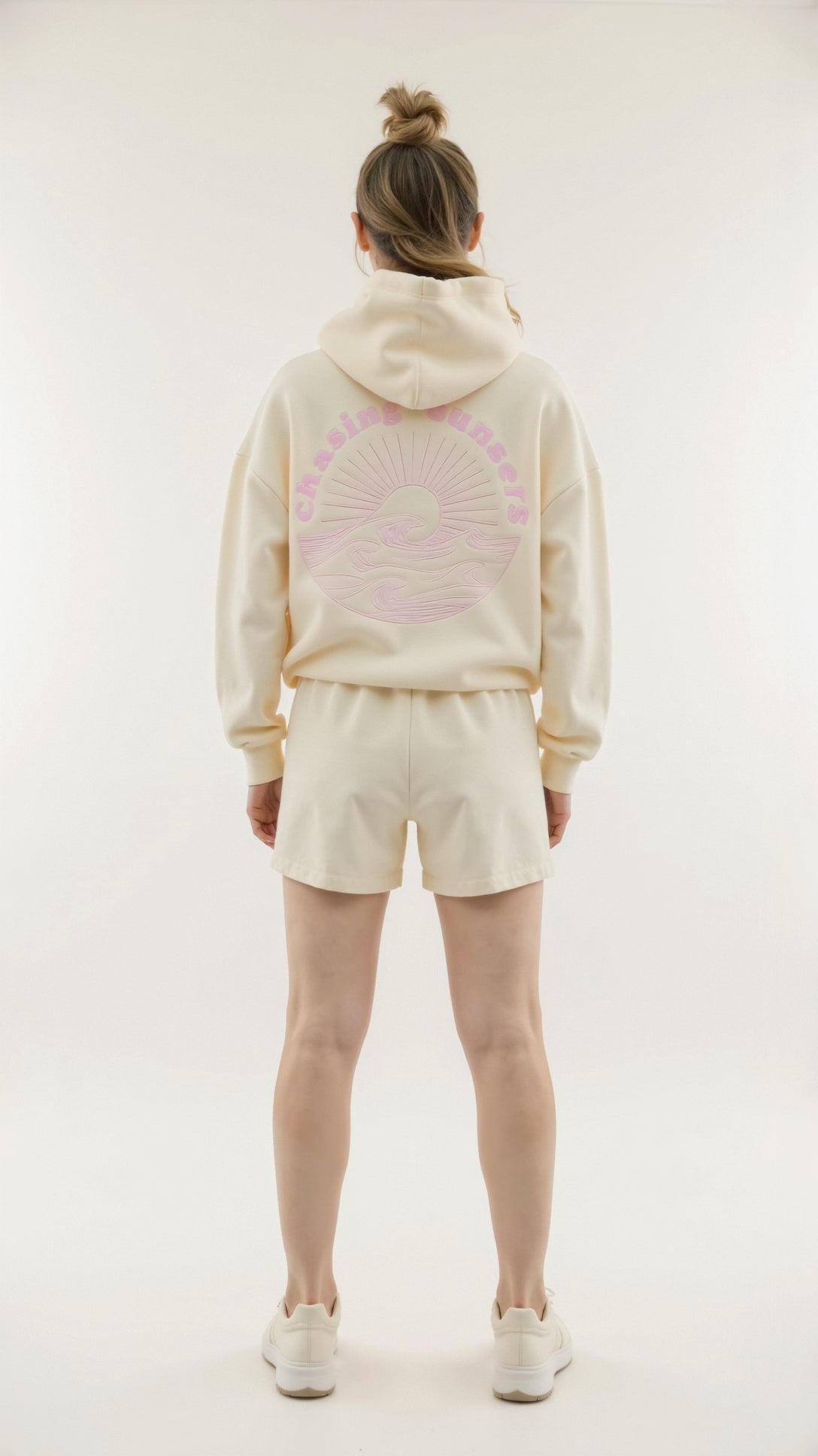 Embroidered Hoodie with Tropical Design