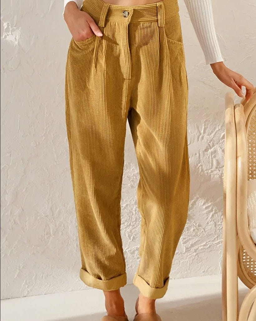 Variant image for Beatrix | Elegante Cordhosen für Damen mit Hohem Bund und Knöchellänge-19