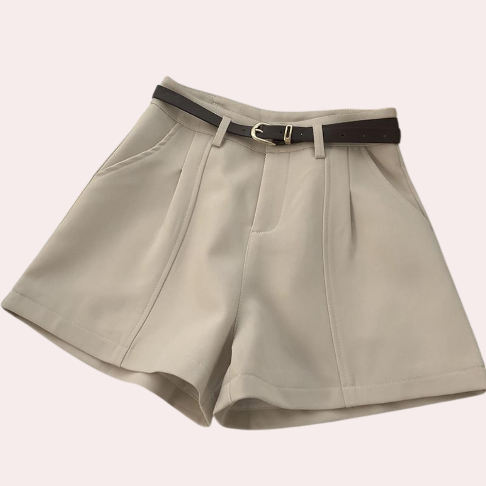 Variant image for Damen Shorts Beige Größe M Baumwolle Weite Beine-9