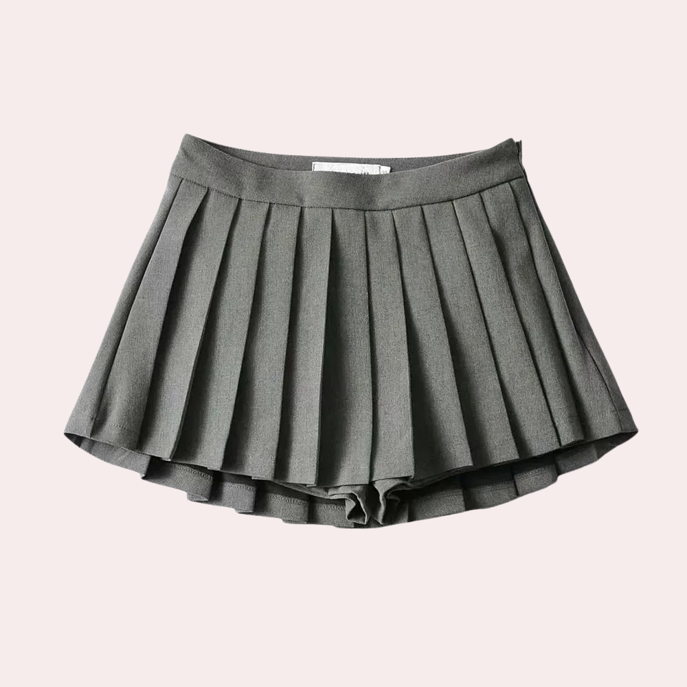 Variant image for Damen Plissee Rock Schwarz Größe M Polyester-11
