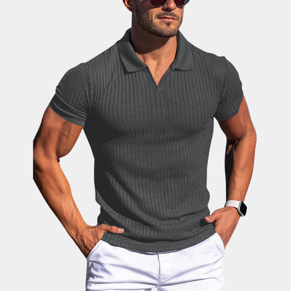 Variant image for Herren Polo Hemd Blau Größe M Baumwolle Slim Fit-16