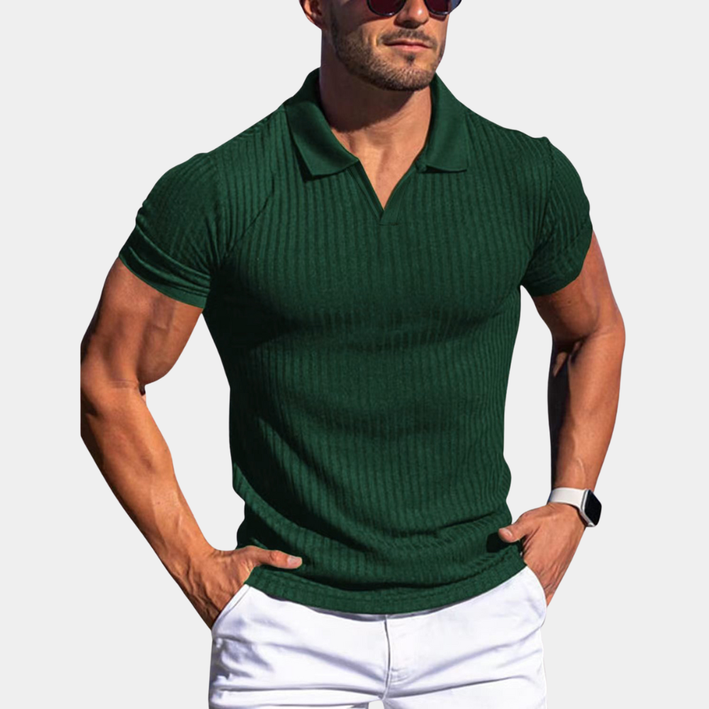 Variant image for Herren Polo Hemd Blau Größe M Baumwolle Slim Fit-11