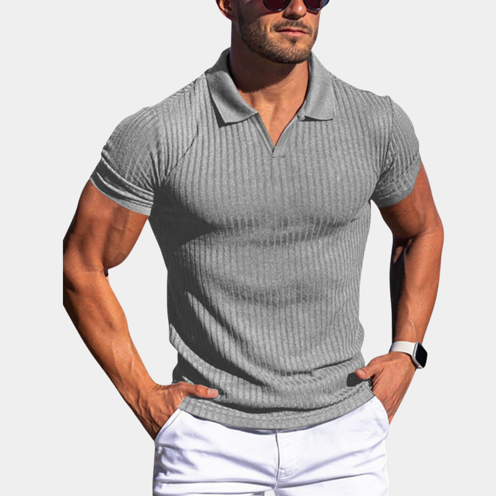 Variant image for Herren Polo Hemd Blau Größe M Baumwolle Slim Fit-6