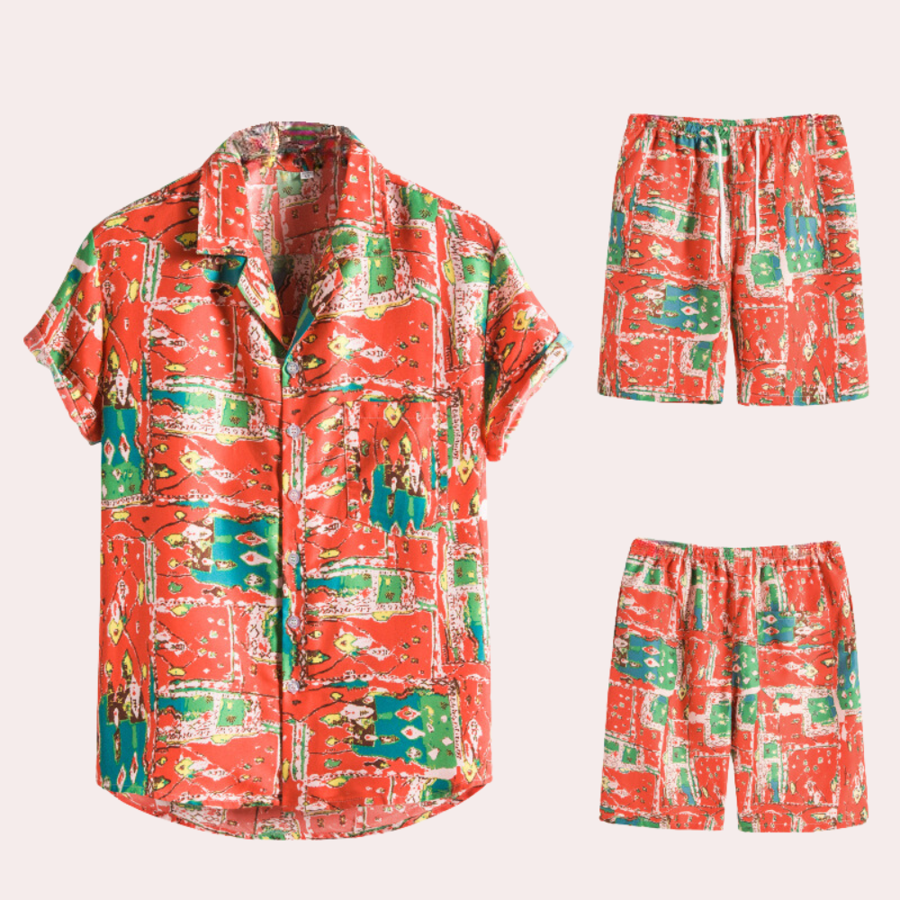 Variant image for Herren Hawaiianer Set Bunt Größe M Baumwolle-6