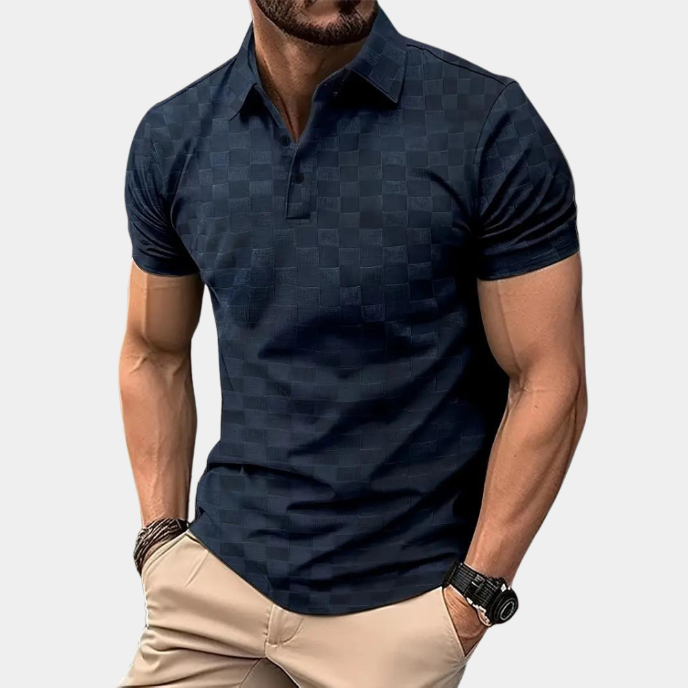 Variant image for Herren Poloshirt Blau Größe M Polyester Kurzarm-19