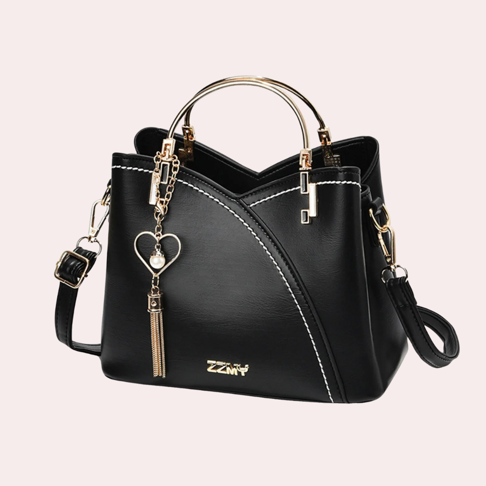 Variant image for Damen Handtasche Schwarz Größe M PU-Leder, Geometrisches Design mit Strass, Vielseitig und Elegant-2
